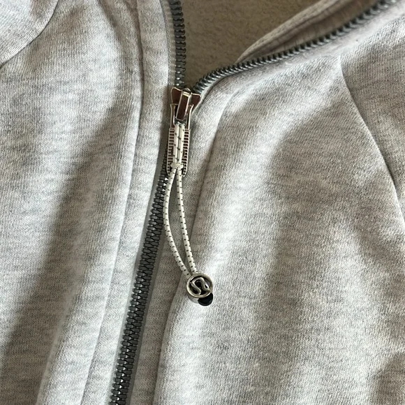 Lululemon Scuba Full-Zip Hoodie Size 6 Heathered Light Grey - Picture 6 of 8